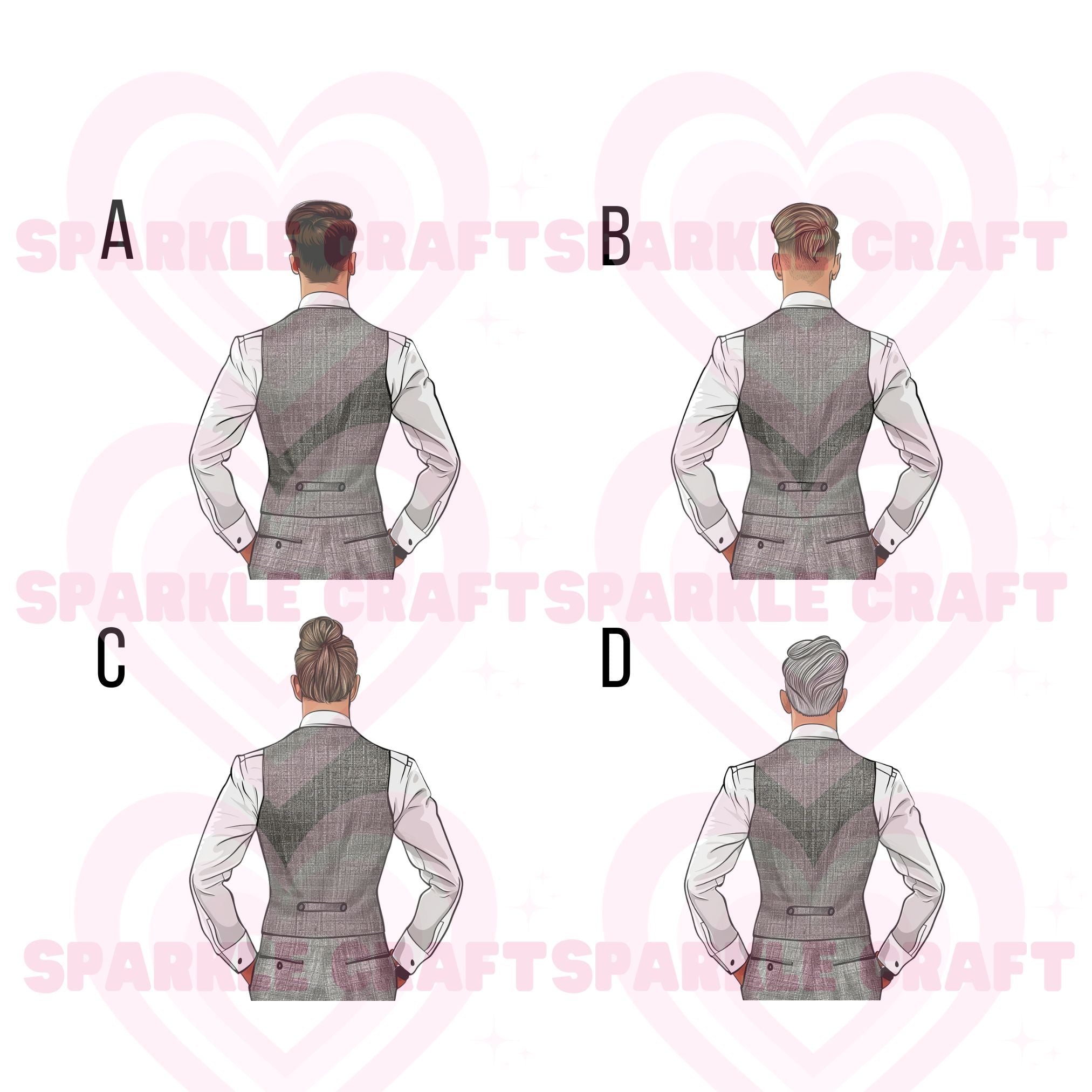 Grey Groomsmen Decal
