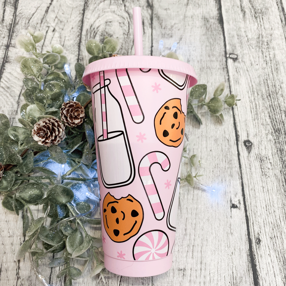 Milk & Cookies Coldcup Wrap - Pink