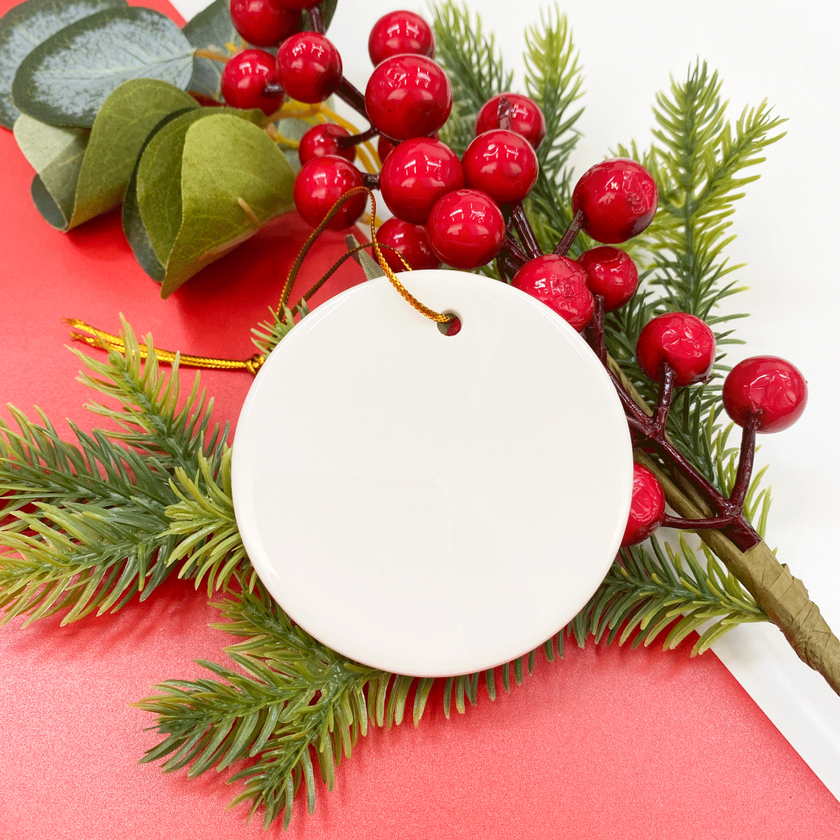 3" Ceramic Decoration - Round