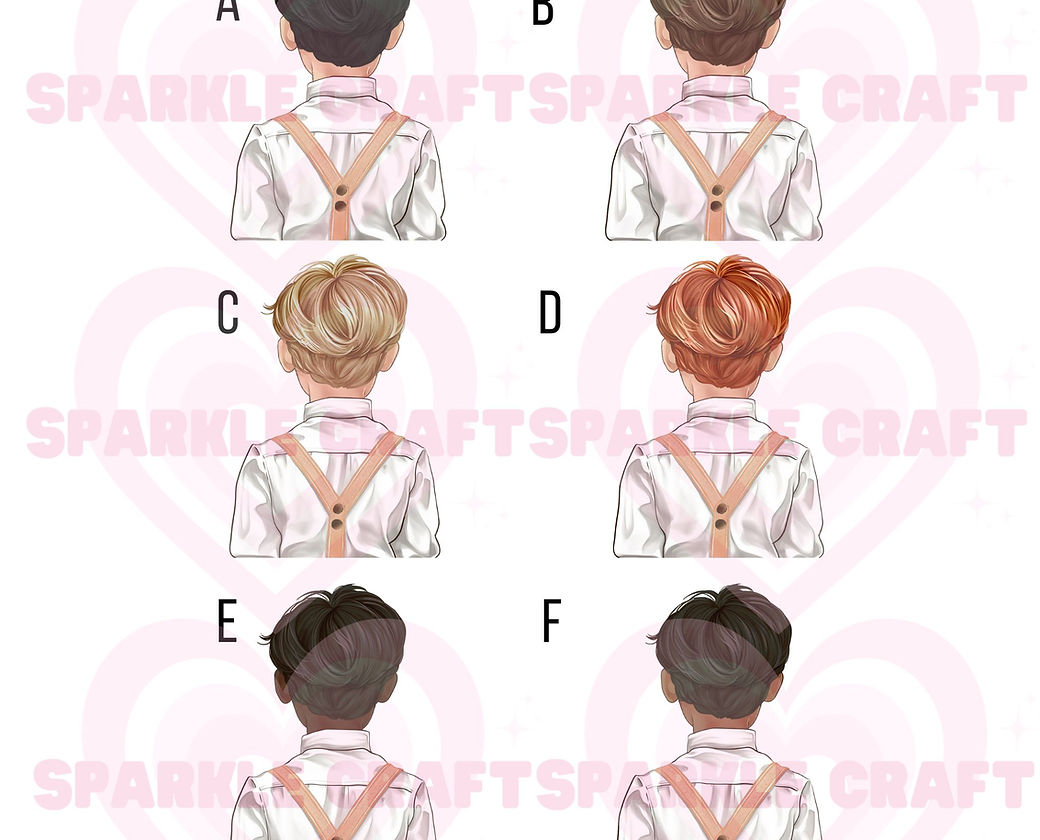 LARGE Peach Braces - Page Boy Decal