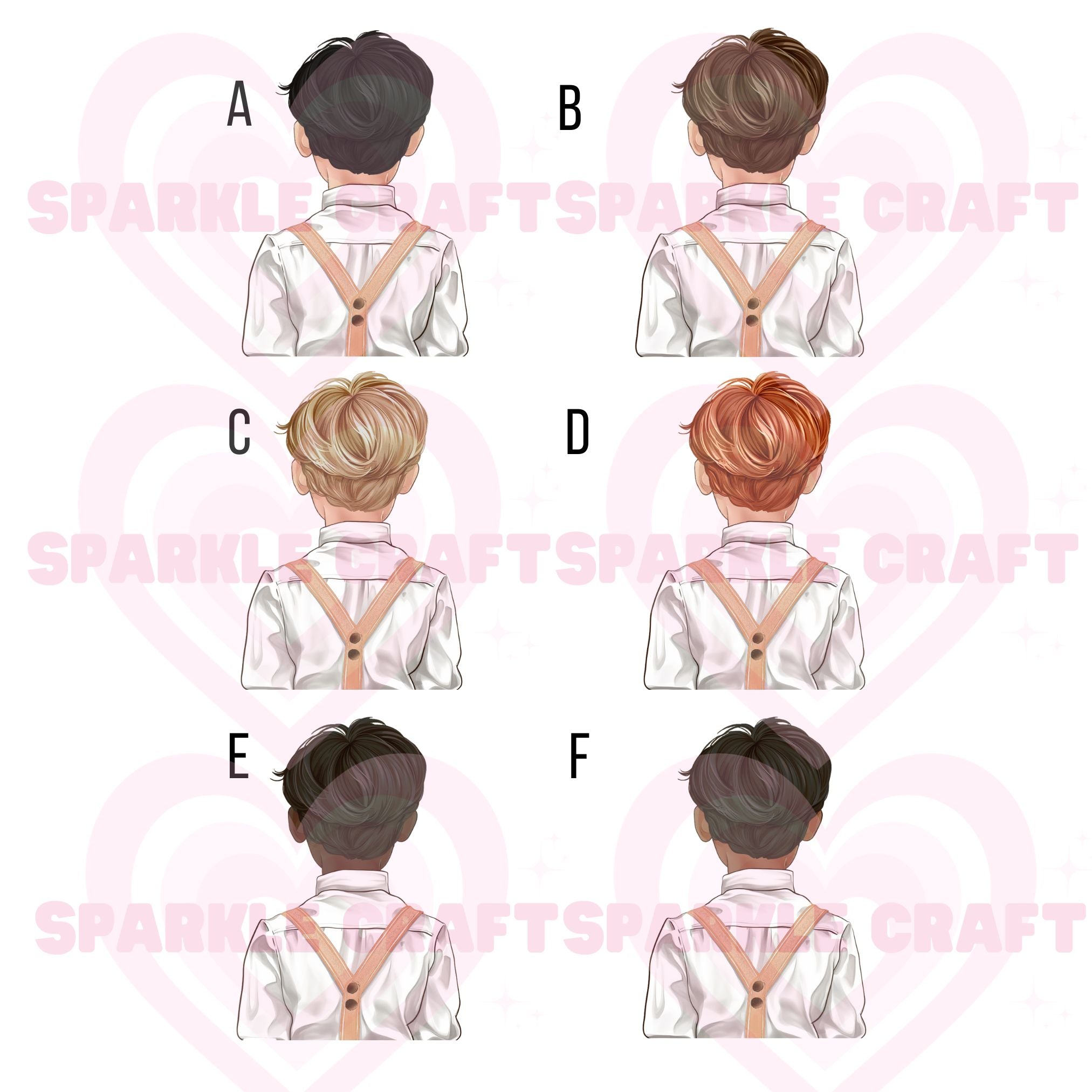 Peach Braces - Page Boy Decal
