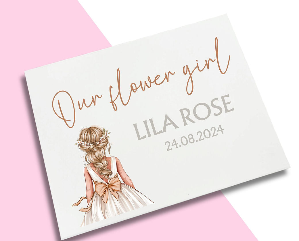 LARGE Peach Bow - Flower Girl Decal