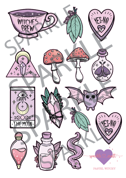 Pastel Witch Decal Sheet