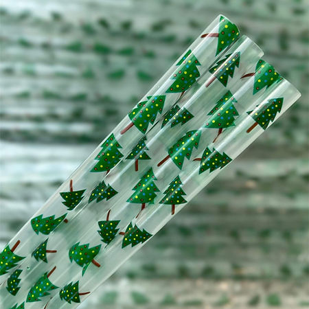 Clear Christmas Tree Straw