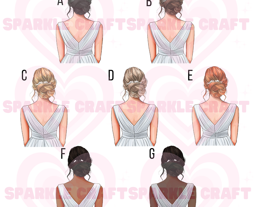 LARGE Silver Dress Bridesmaid Decal