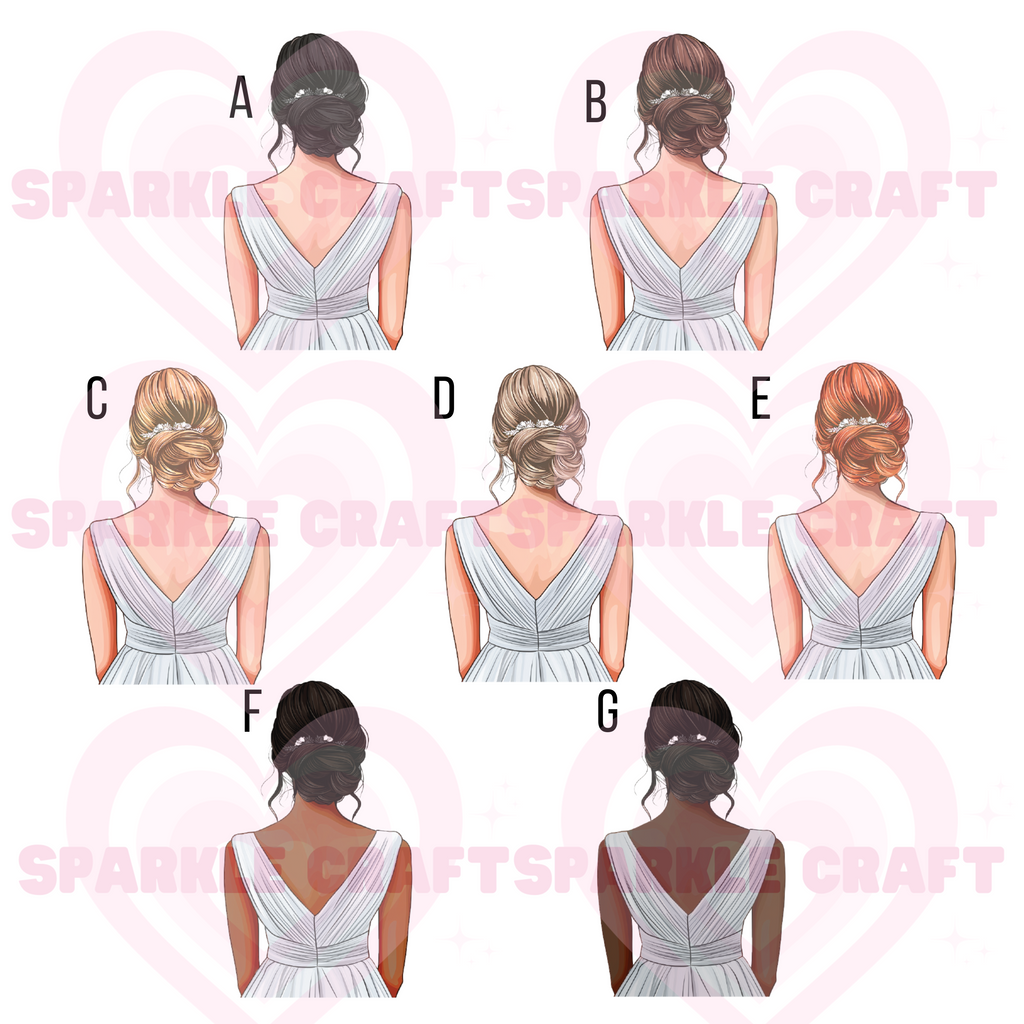 Silver Dress Bridesmaid Decal