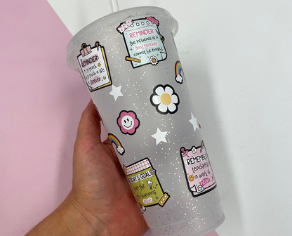 Teacher Notes 24oz Coldcup Wrap