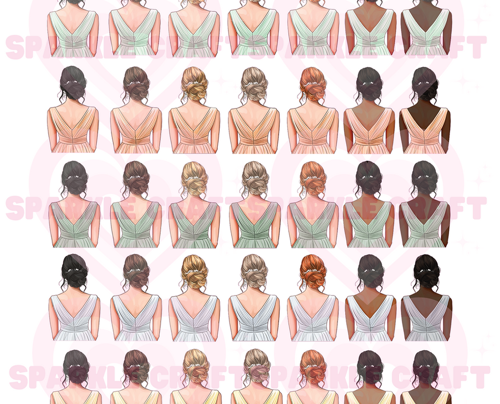 Champagne Dress Bridesmaid Decal