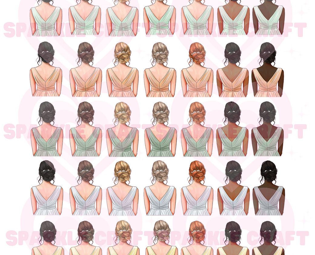 Champagne Dress Bridesmaid Decal