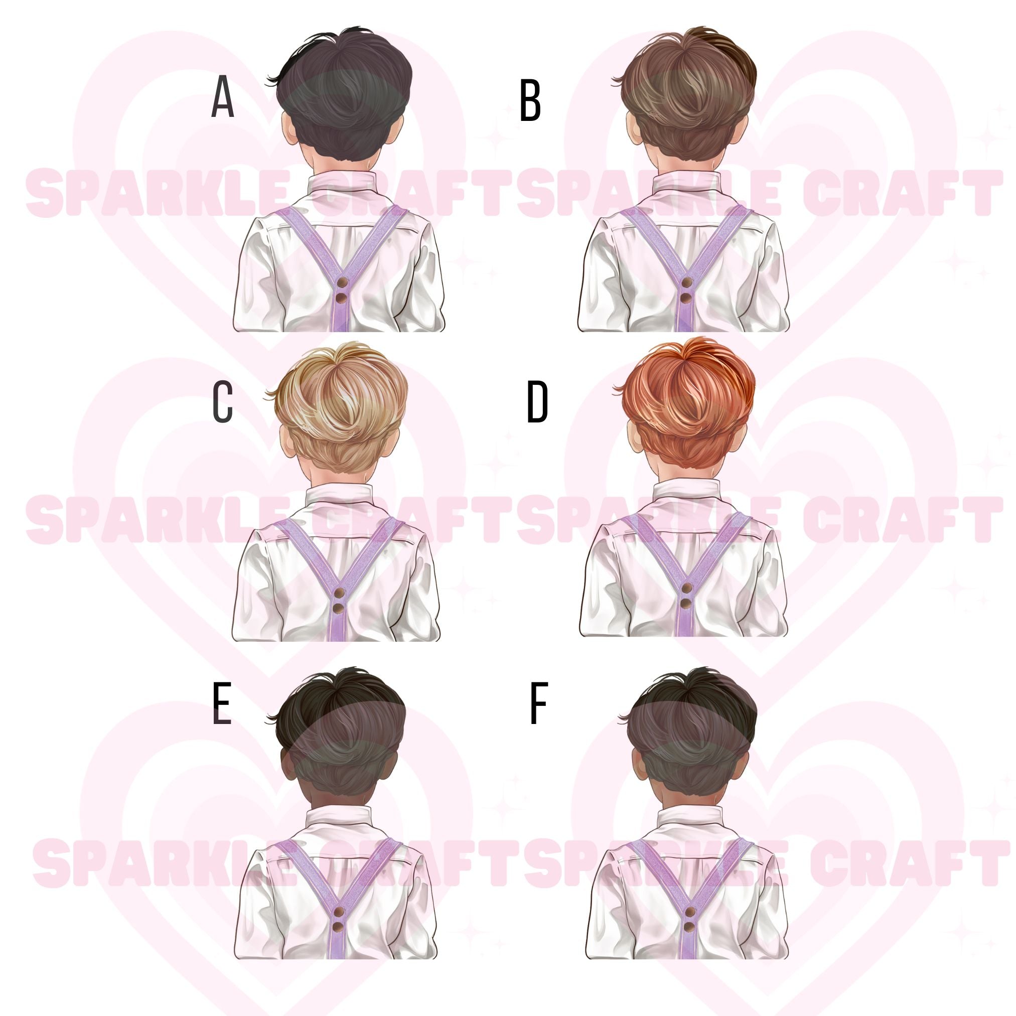 Lilac Braces - Page Boy Decal
