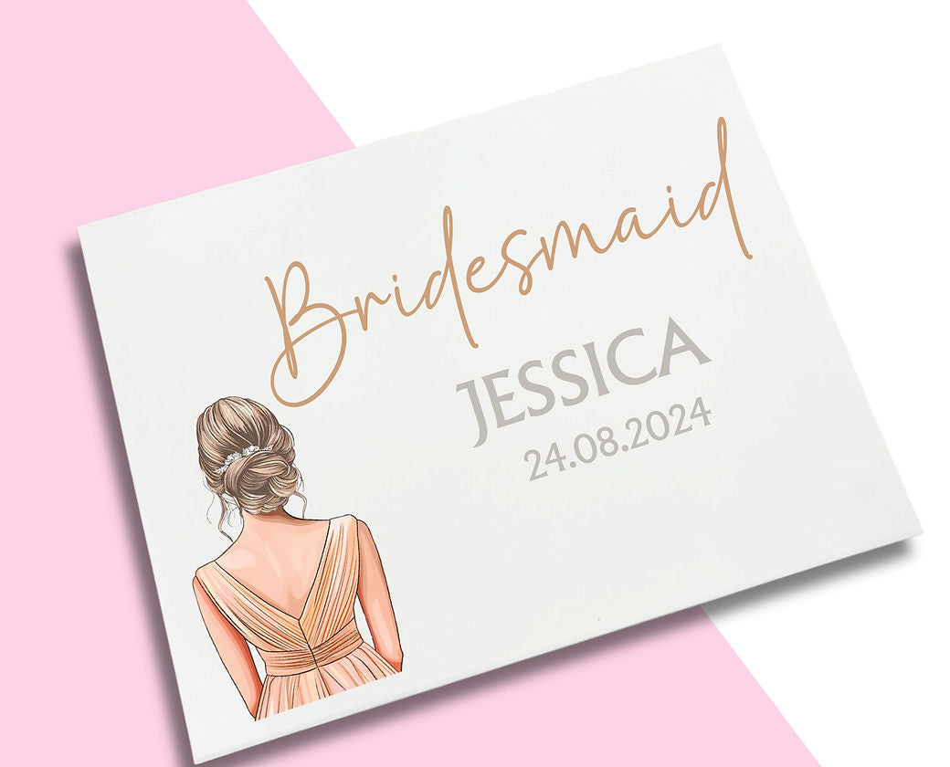 LARGE Peach Dress Bridesmaid Decal