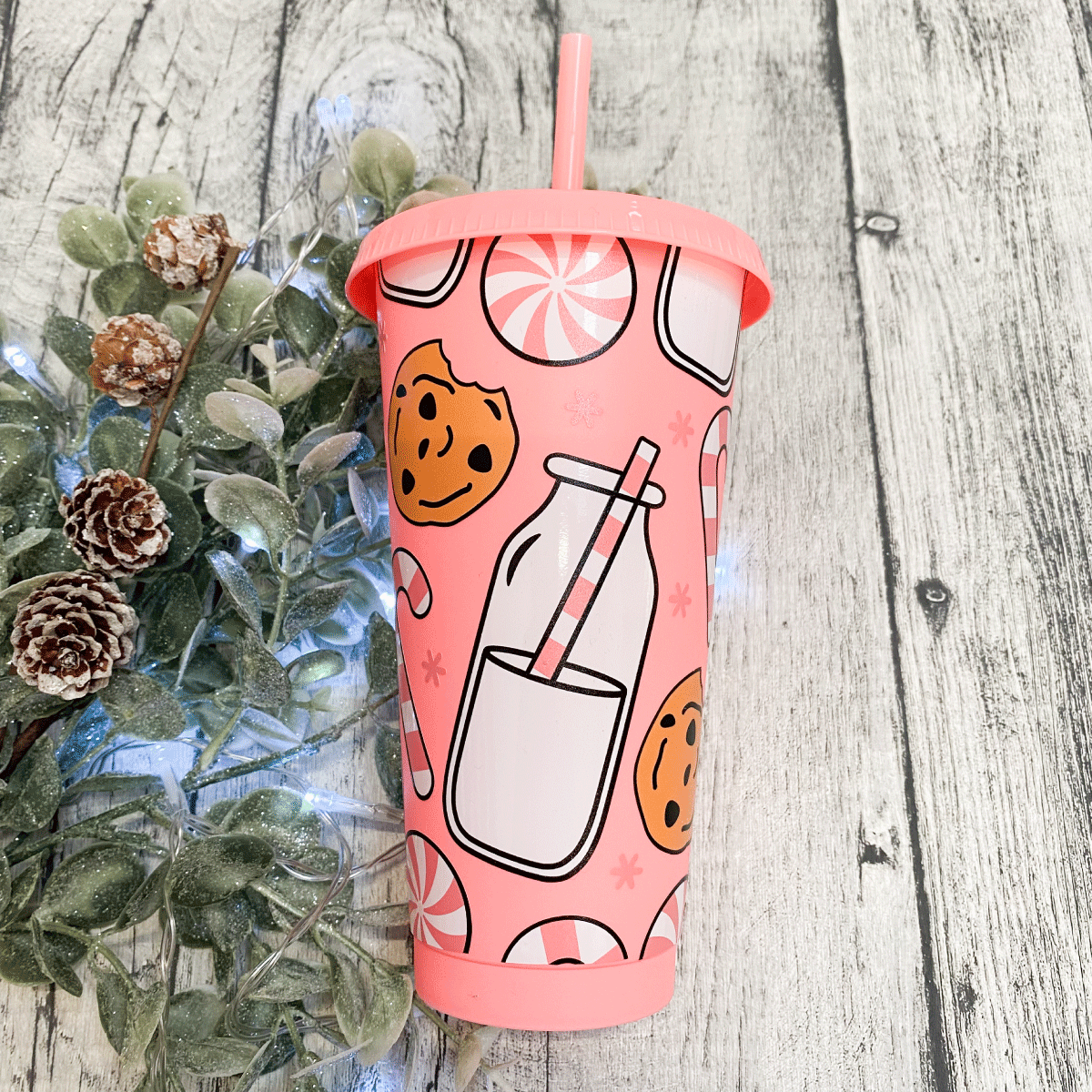 Milk & Cookies Coldcup Wrap - Peach