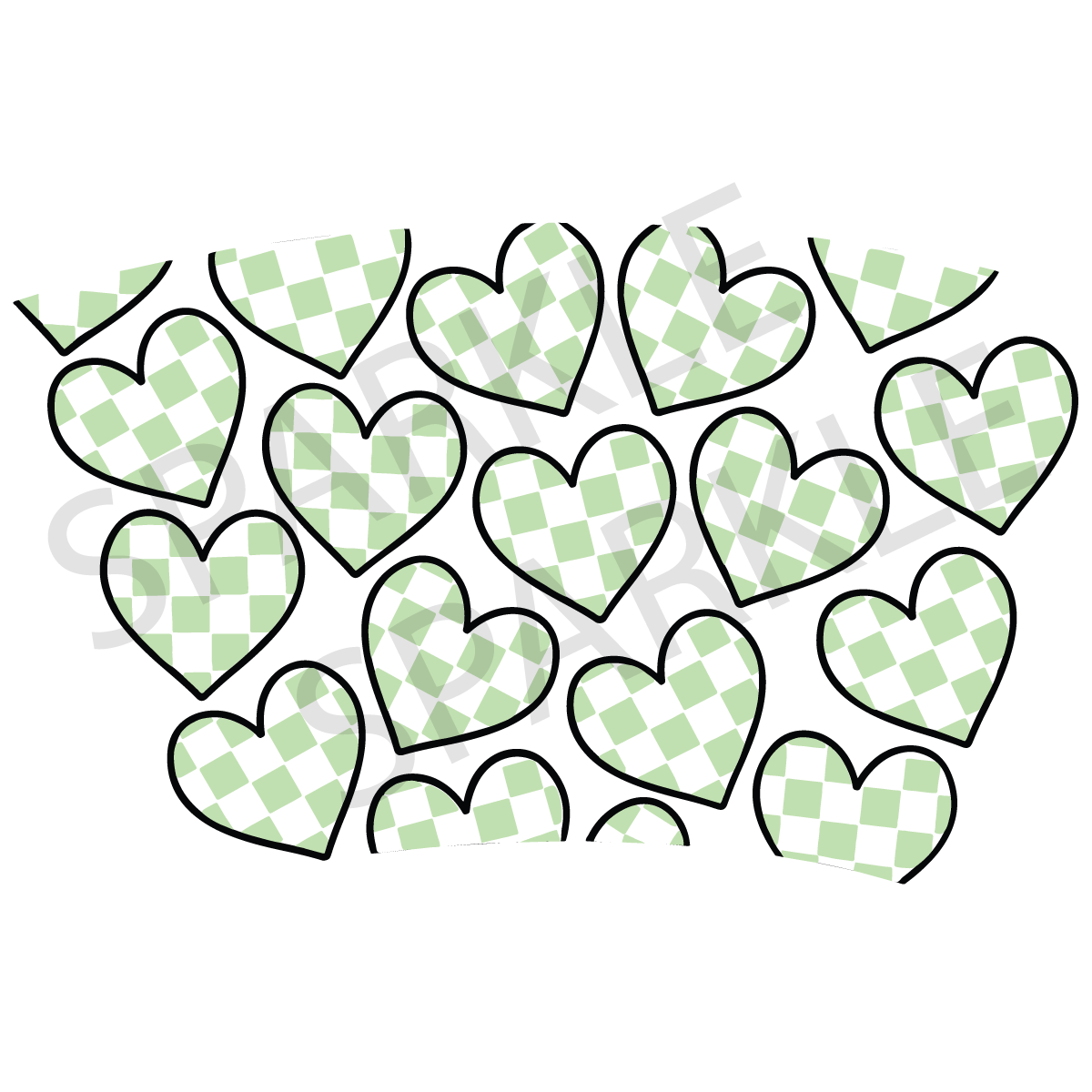 Green Hearts 24oz Wrap