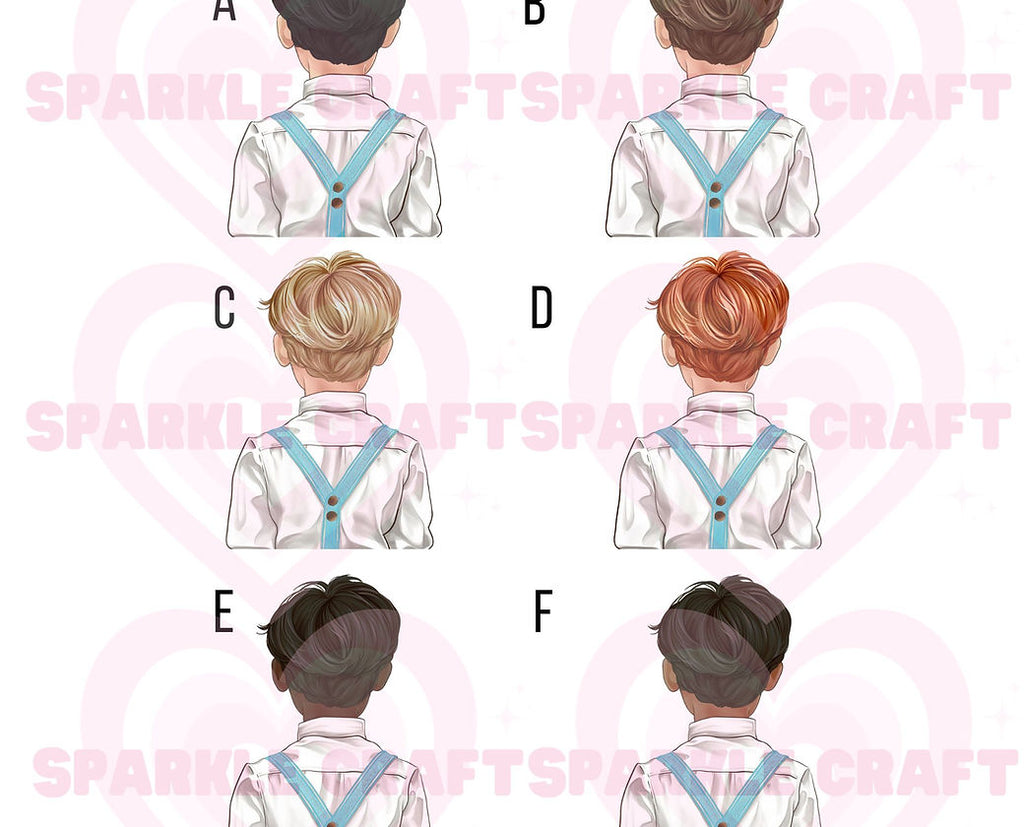 LARGE Sky Blue Braces - Page Boy Decal