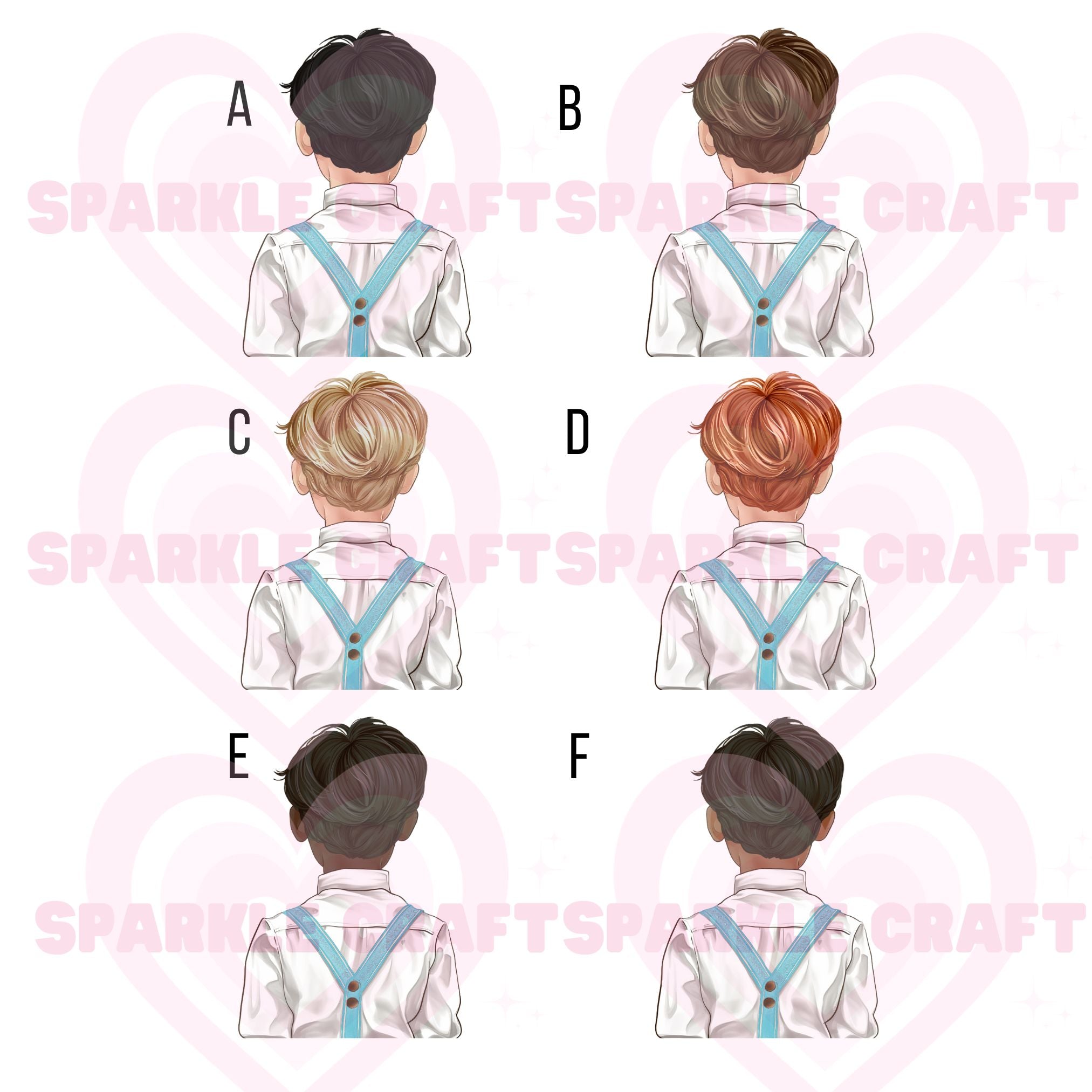 Sky Blue Braces - Page Boy Decal