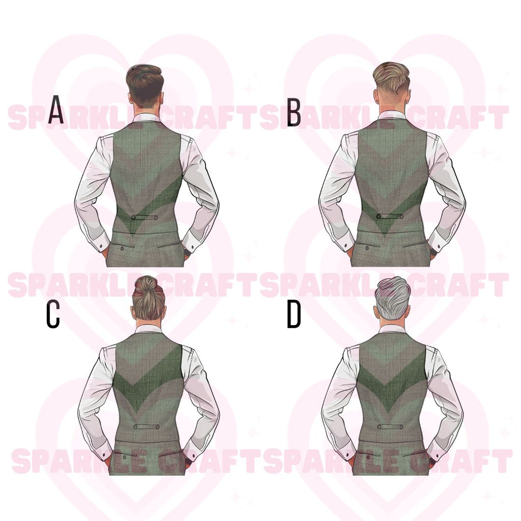 Olive Groomsmen Decal