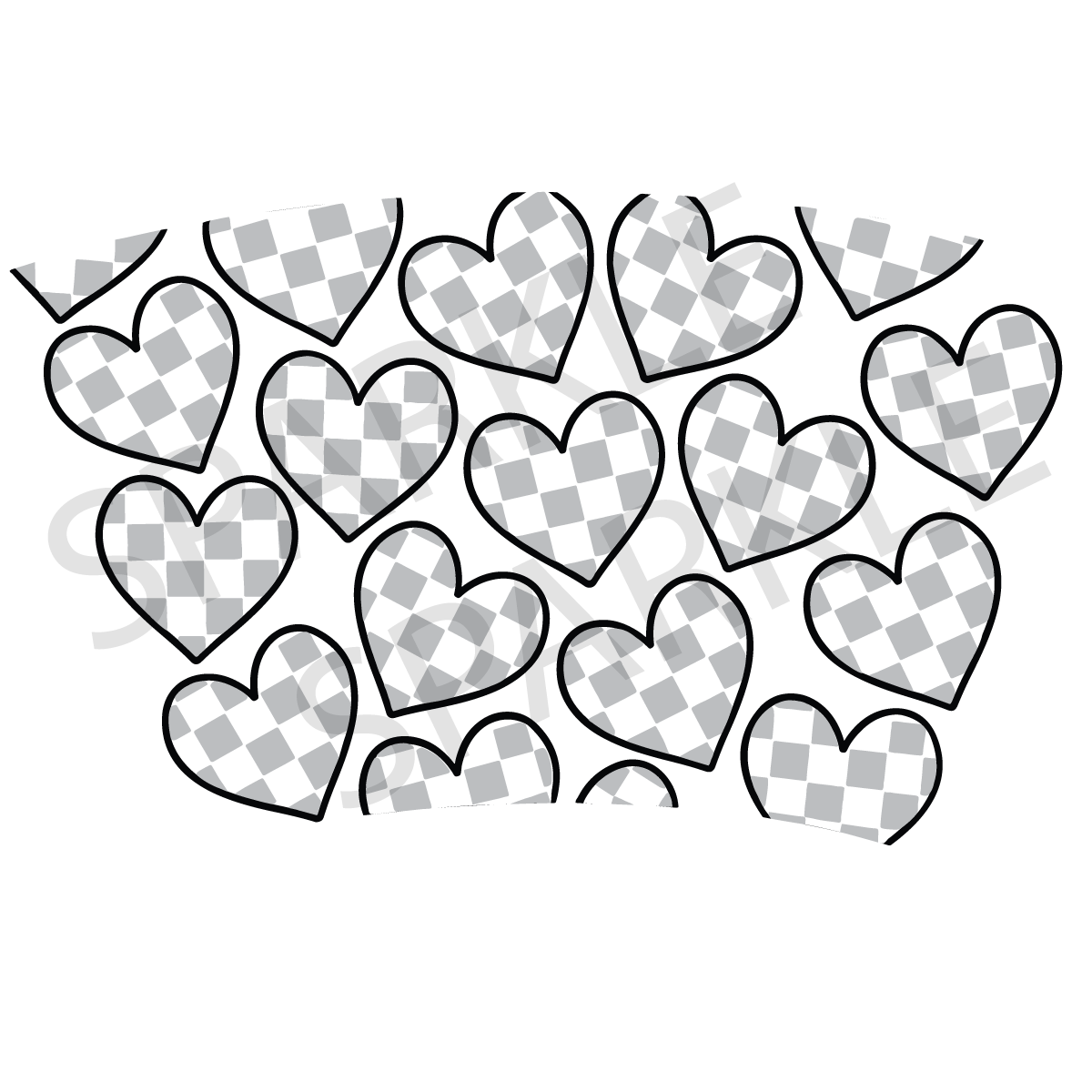 Grey Hearts 24oz Wrap