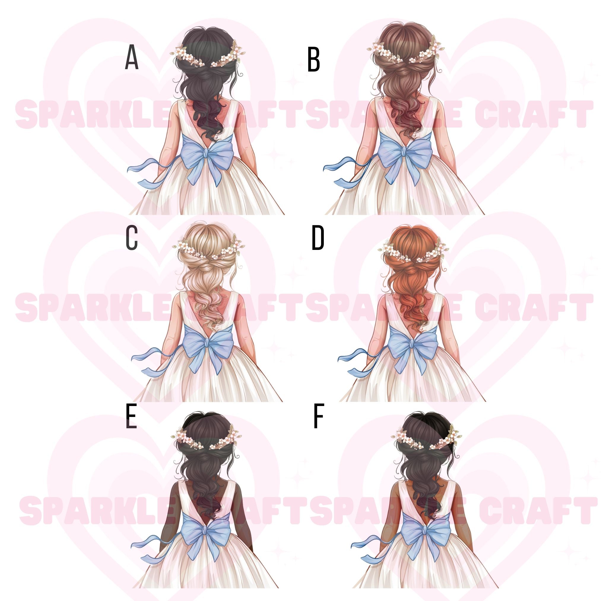 Blue Bow - Flower Girl Decal