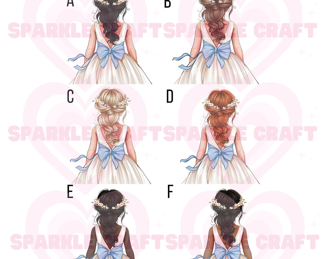 LARGE Blue Bow - Flower Girl Decal