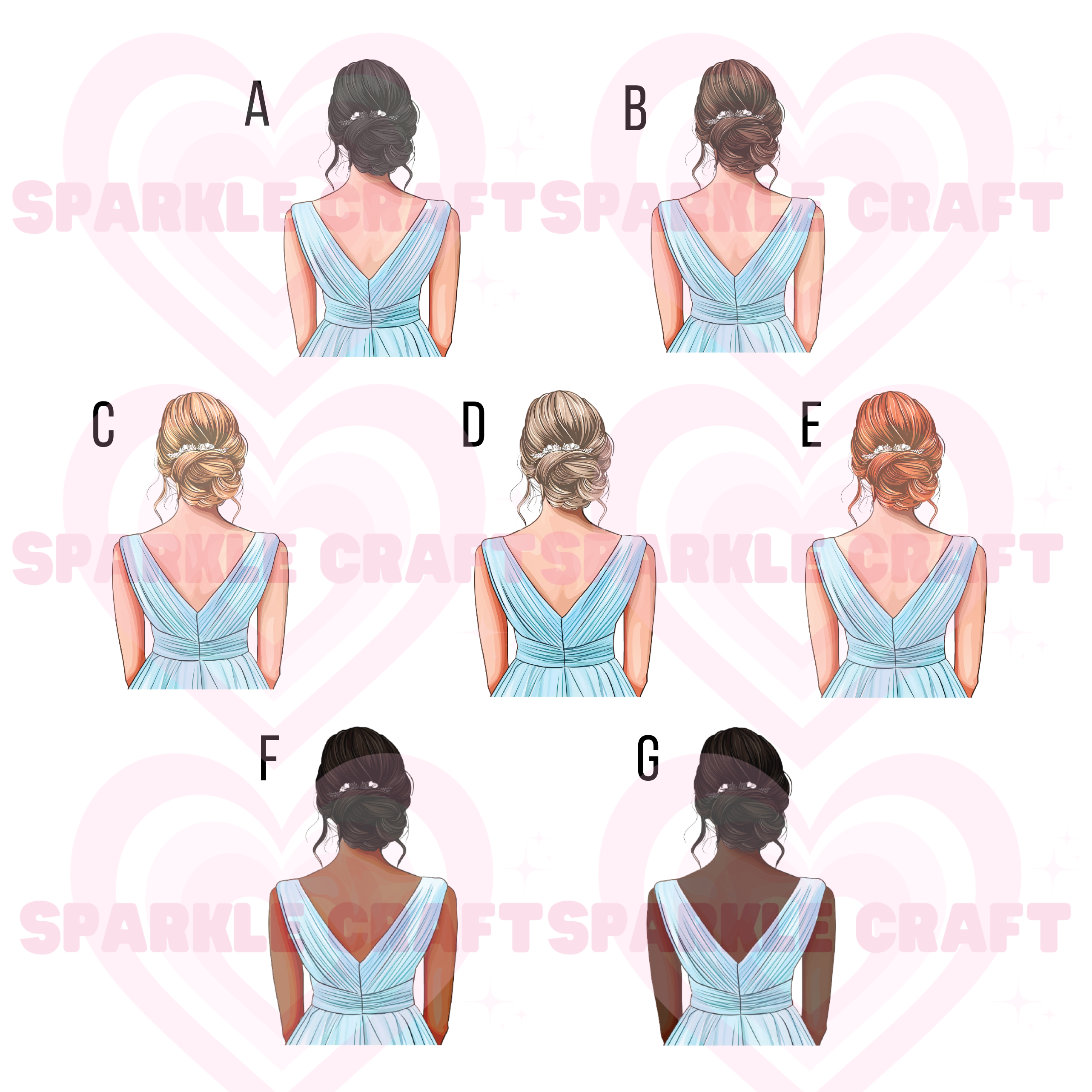 Sky Blue Dress Bridesmaid Decal