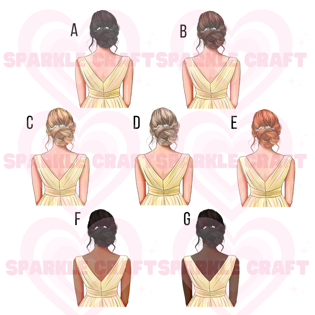 Yellow Dress Bridesmaid Decal