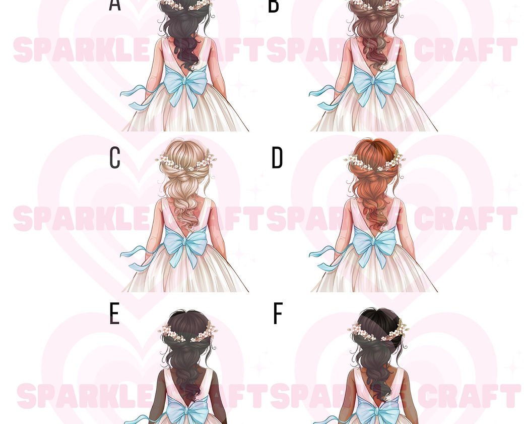 LARGE Sky Blue Bow - Flower Girl Decal