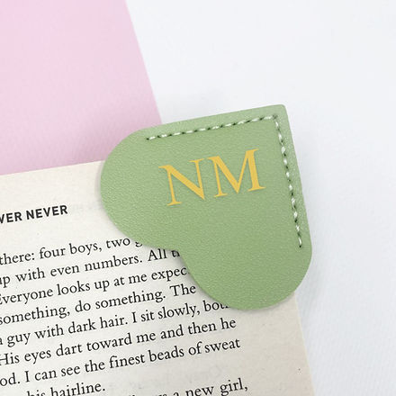 Sage green Heart Bookmark