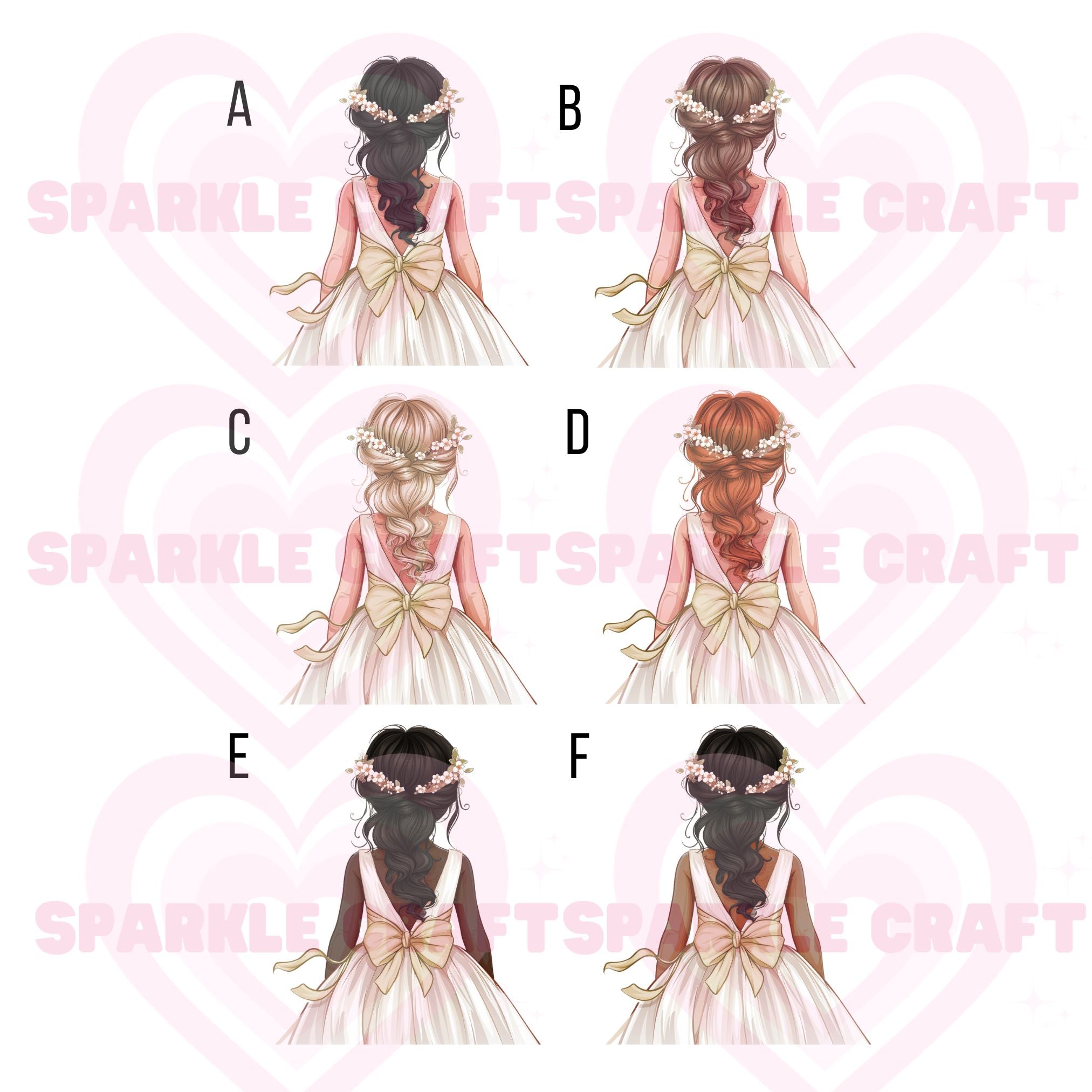 Champagne Bow - Flower Girl Decal