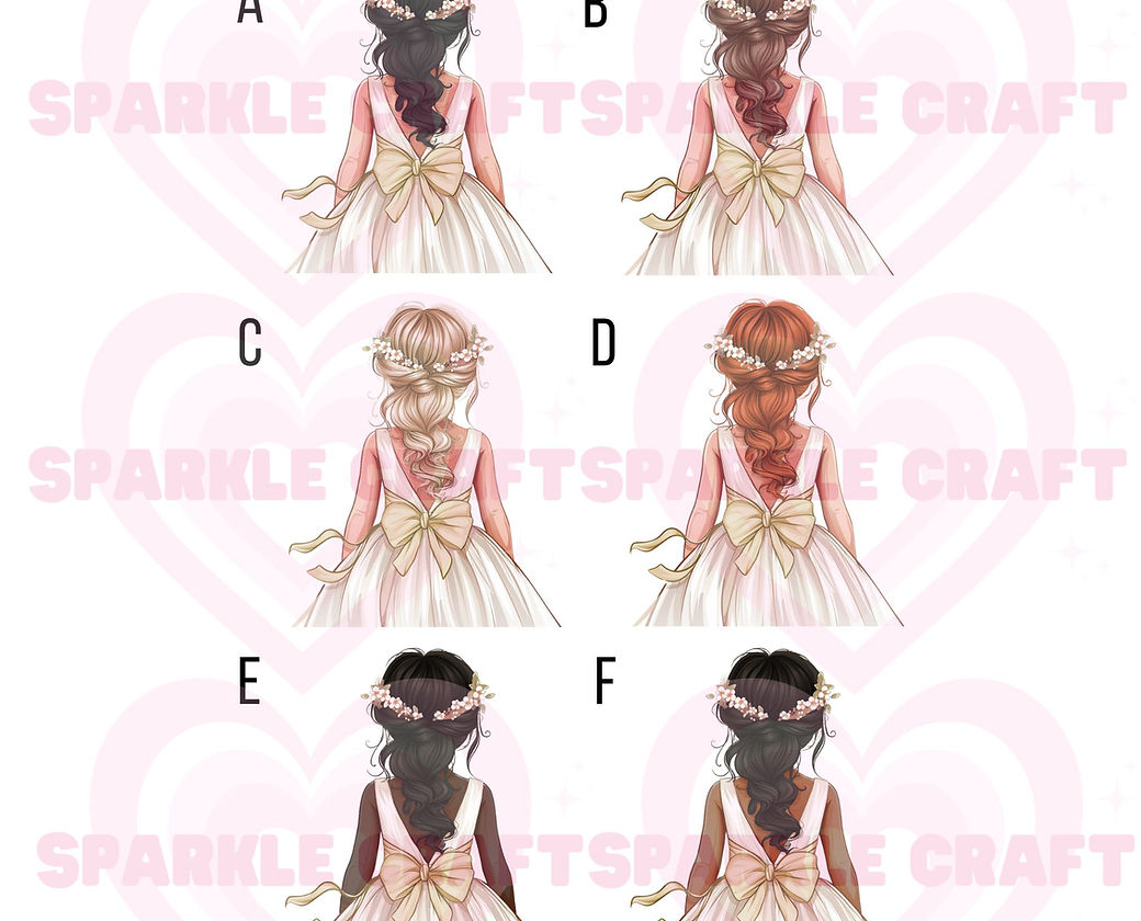 LARGE Champagne Bow - Flower Girl Decal