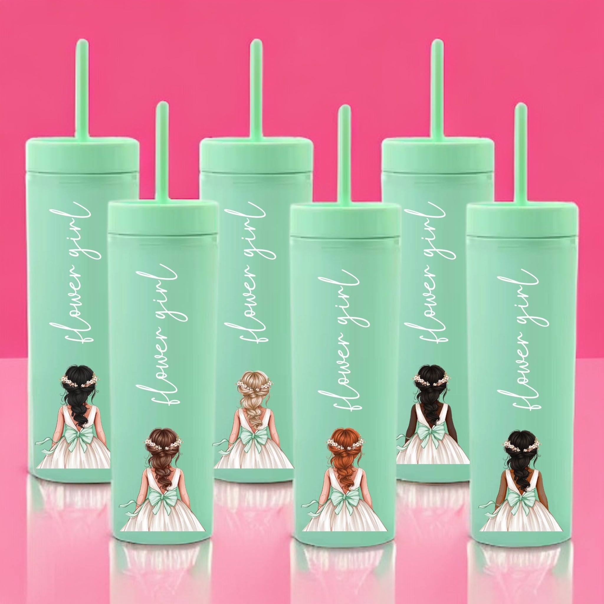Mint Bow - Flower Girl Decal