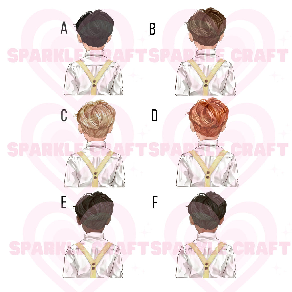 Champagne Braces - Page Boy Decal