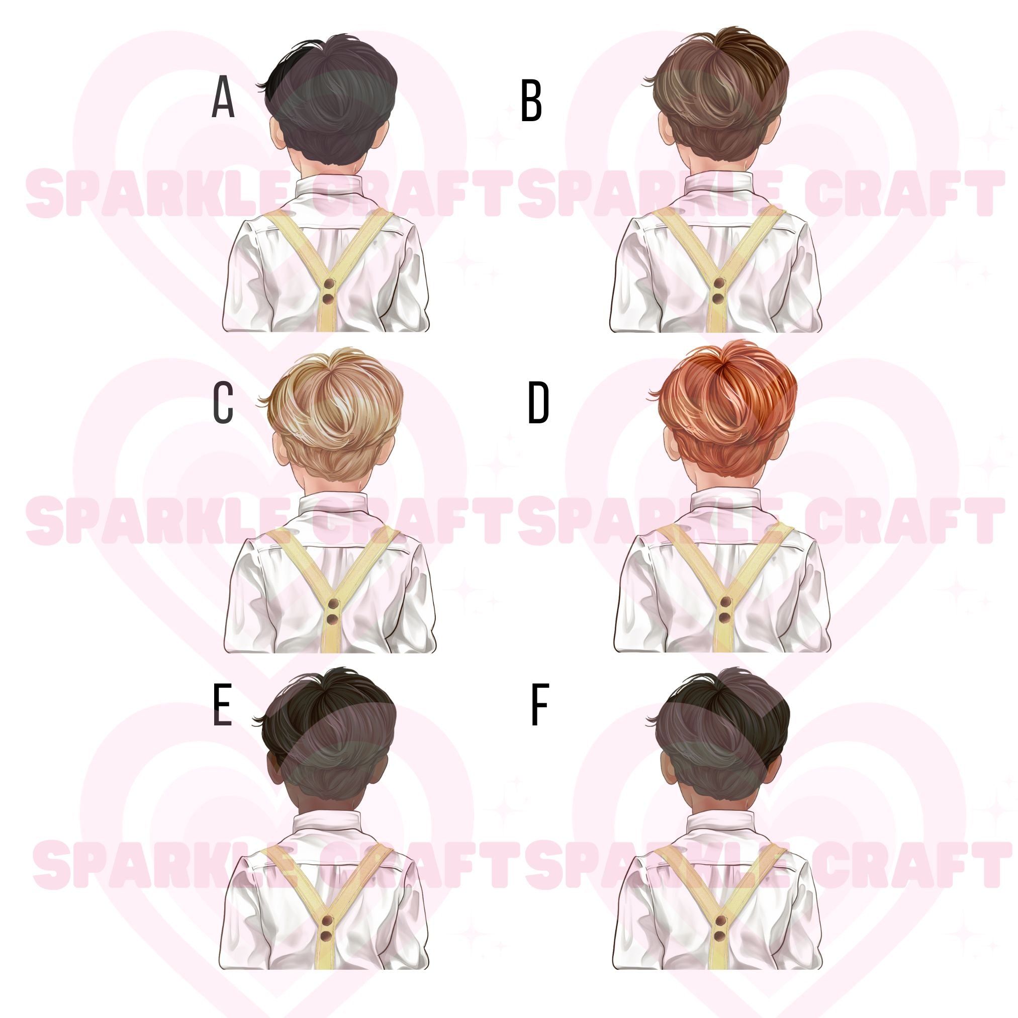 Champagne Braces - Page Boy Decal