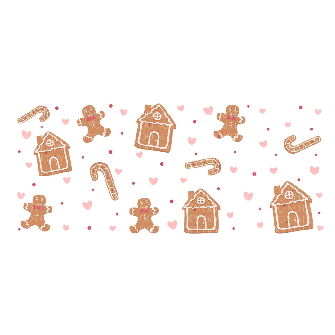 UVDTF - 16oz Gingerbread House & Man