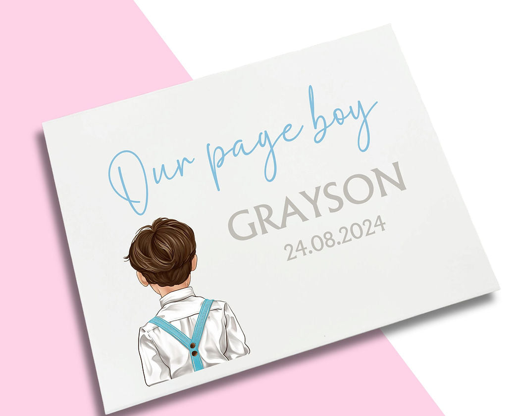 LARGE Sky Blue Braces - Page Boy Decal