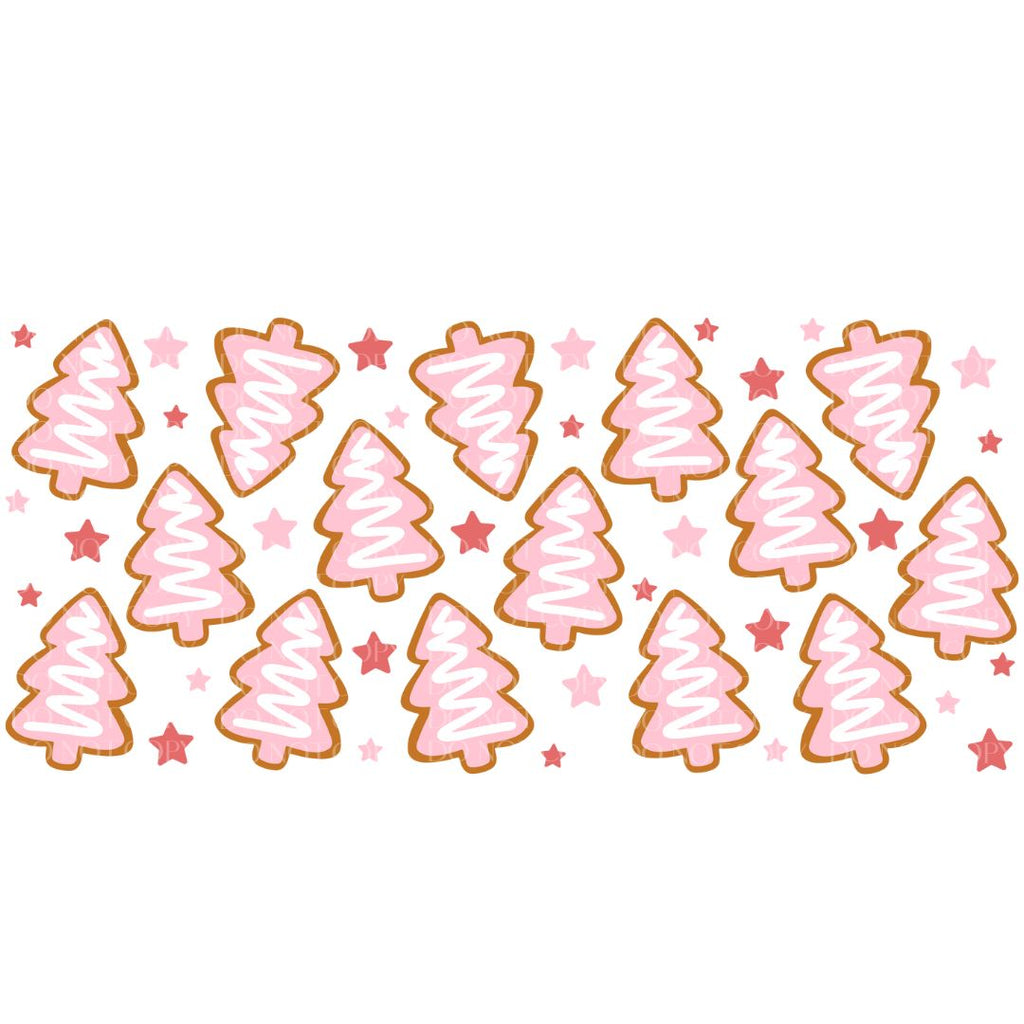 UVDTF - 16oz Pink Cookie Christmas Tree