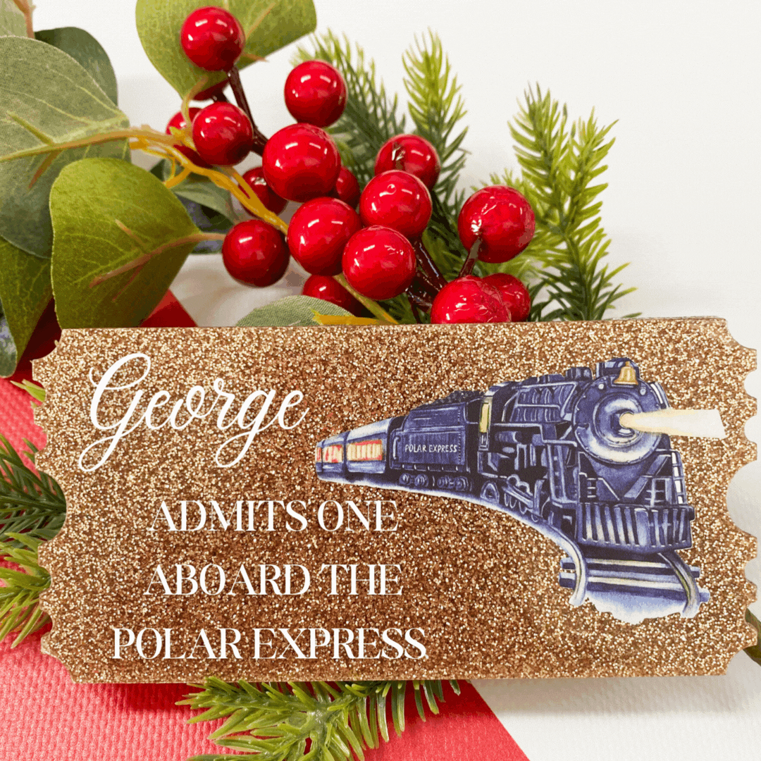 Ticket Decal -  Train (set of  4)