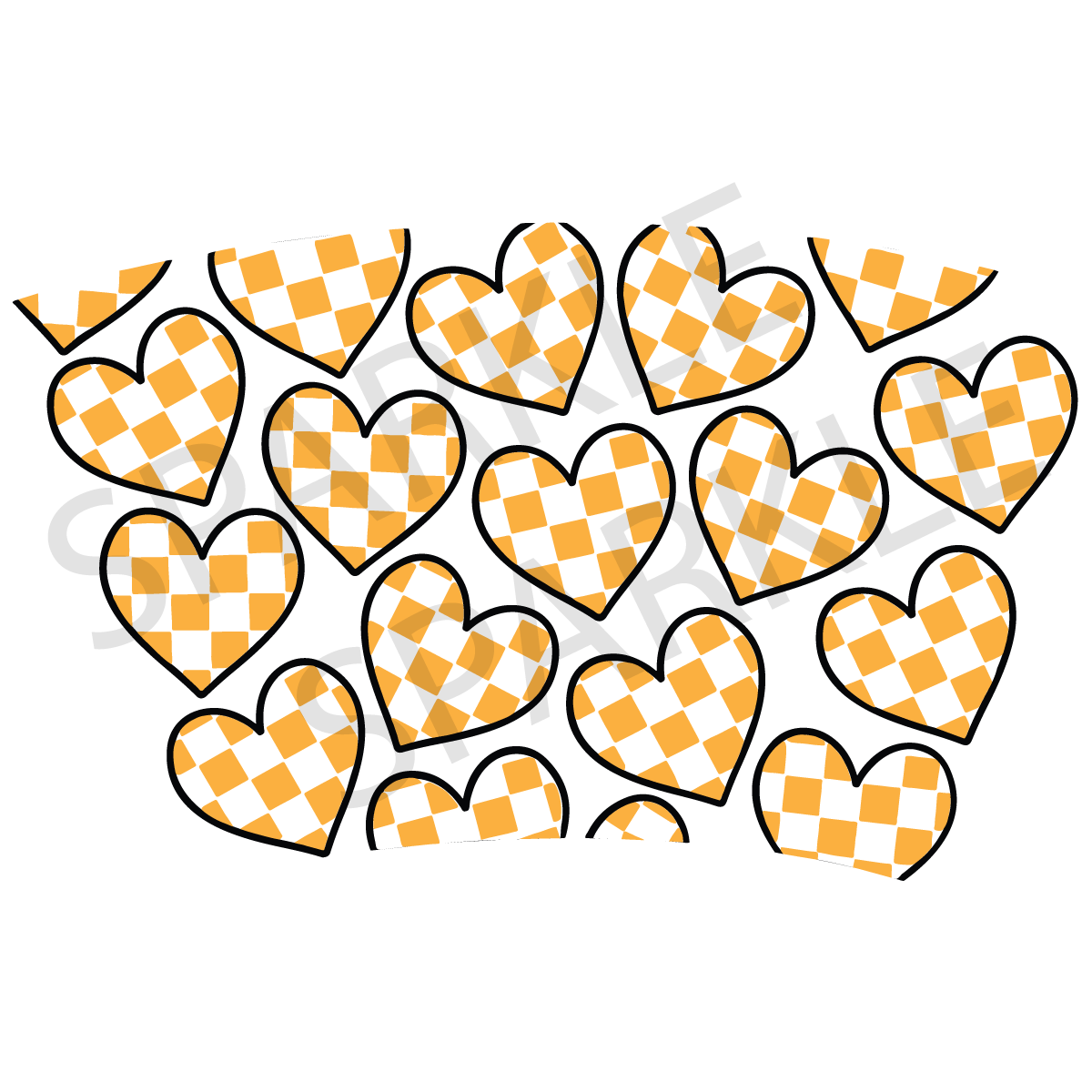 Orange Hearts 24oz Wrap