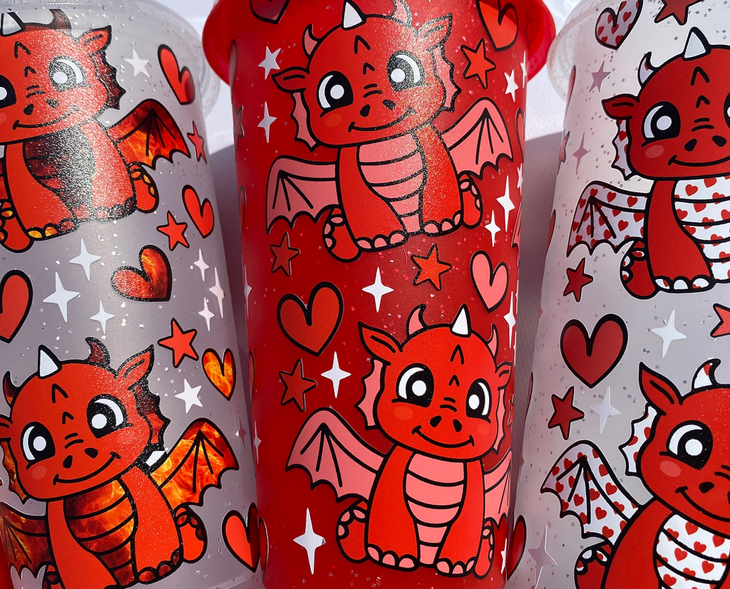 Red Dragons 24oz Coldcup Wrap