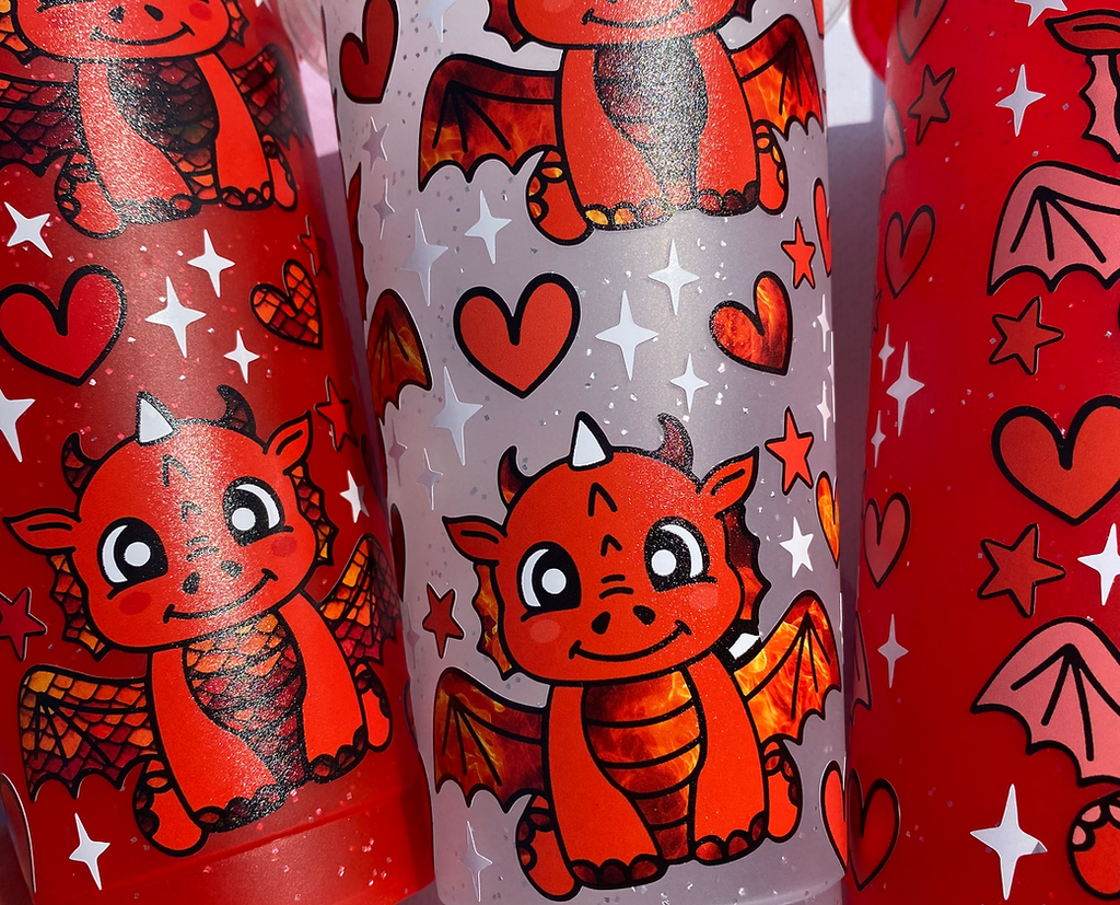 Red Dragons 24oz Coldcup Wrap