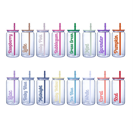 Plastic Can Libby with Coloured Lids (libby)