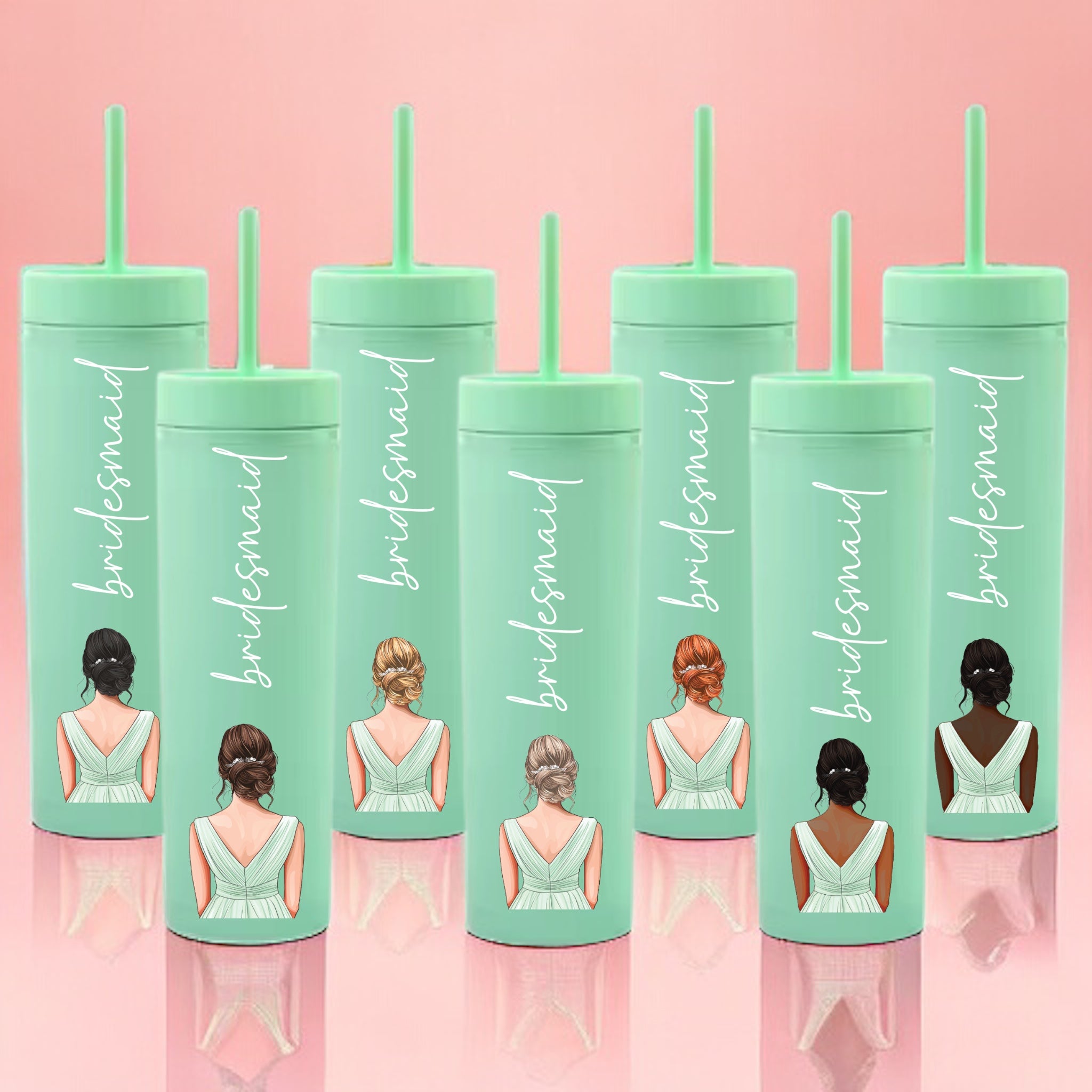 Mint Dress Bridesmaid Decal