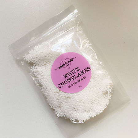 White Snowflakes  - Chunky Glitter Shapes