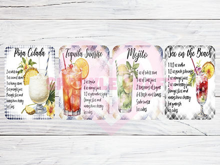 Cocktail Recipe Decals