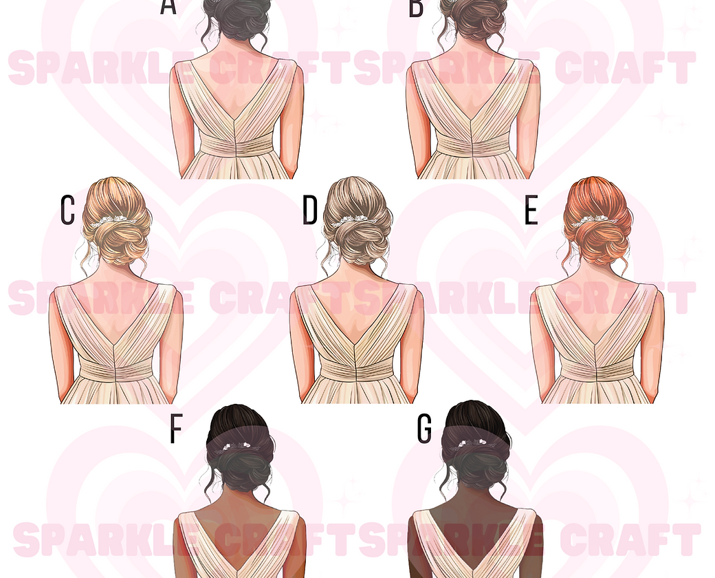 LARGE Champagne Dress Bridesmaid Decal