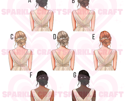 LARGE Champagne Dress Bridesmaid Decal