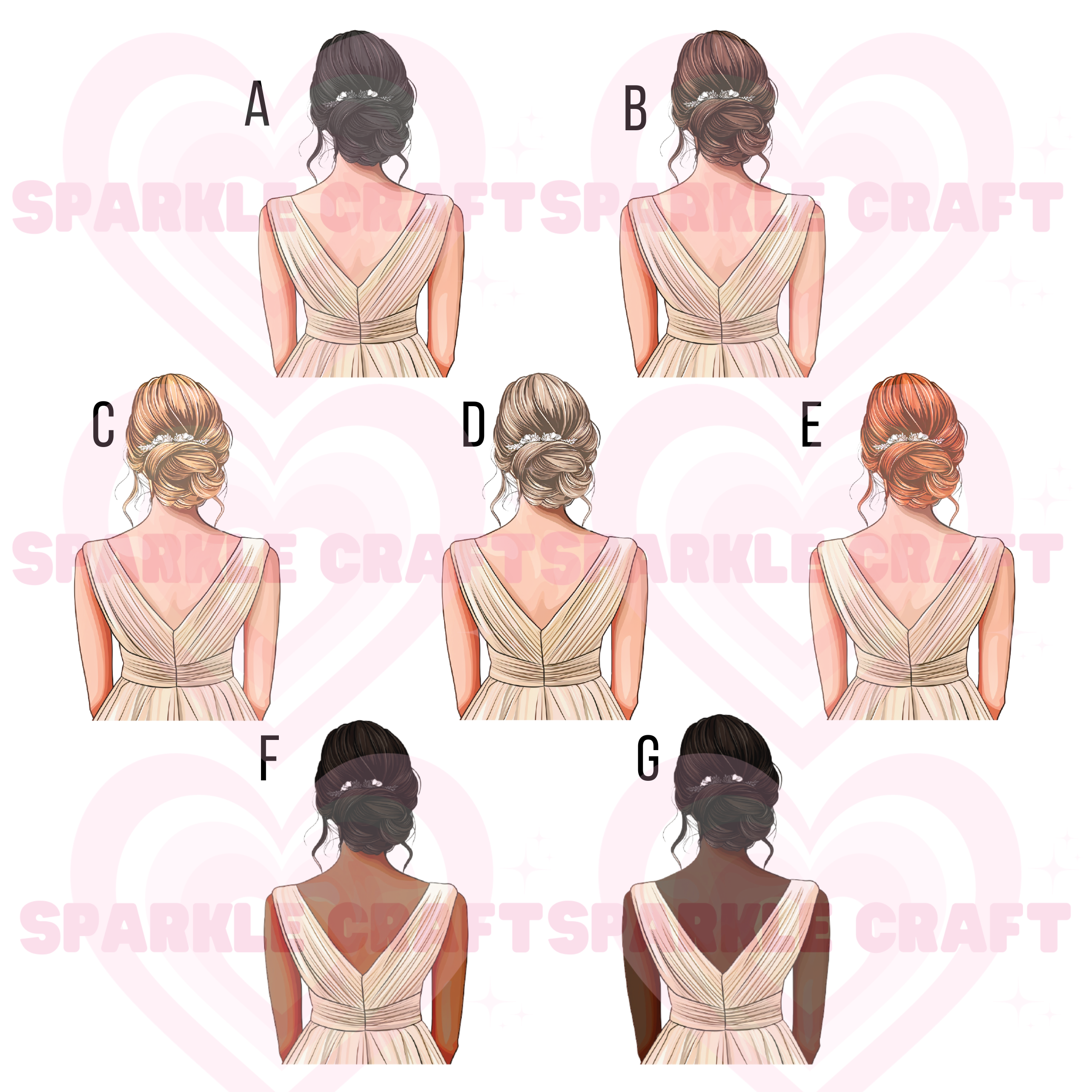 Champagne Dress Bridesmaid Decal