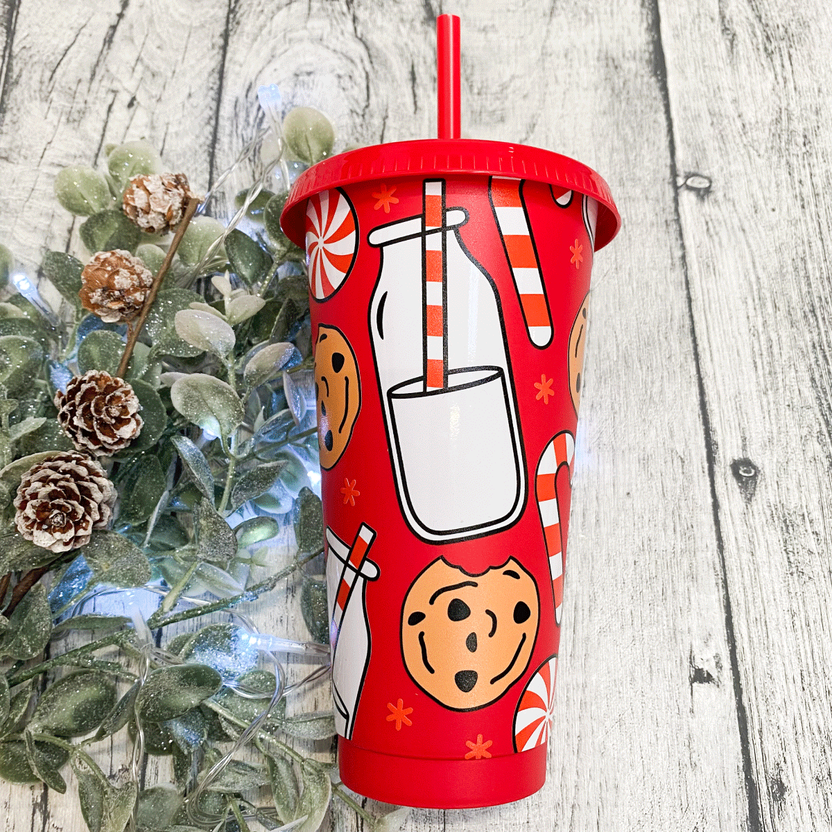 Milk & Cookies Coldcup Wrap - Red