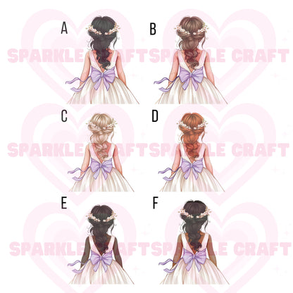 Lilac Bow - Flower Girl Decal