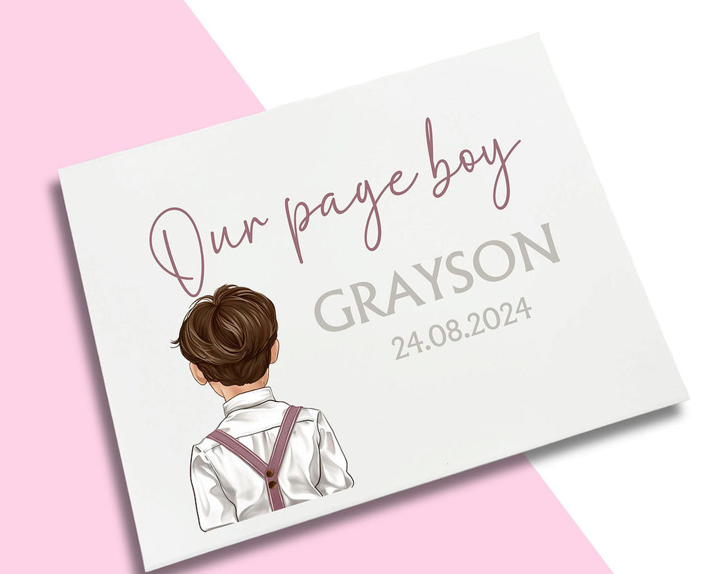 LARGE Dusky Rose Braces - Page Boy Decal