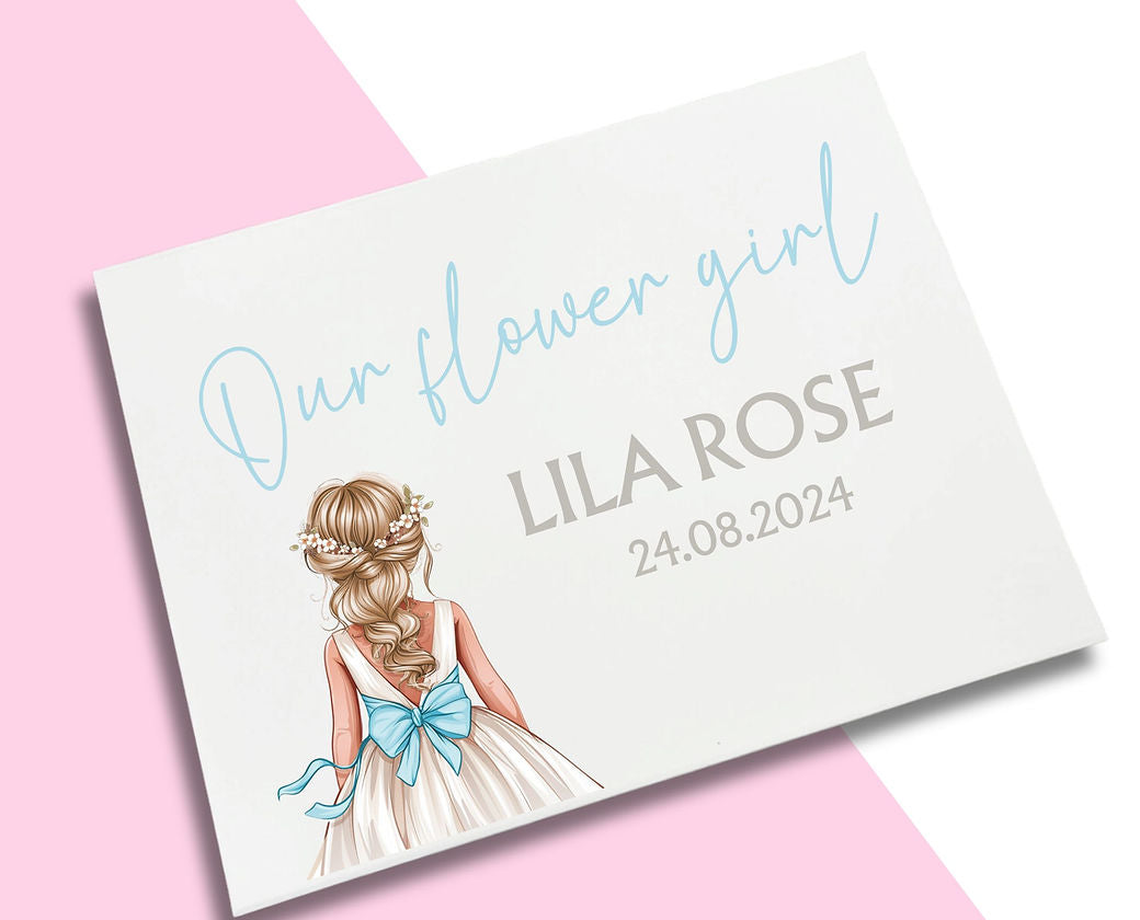 LARGE Sky Blue Bow - Flower Girl Decal